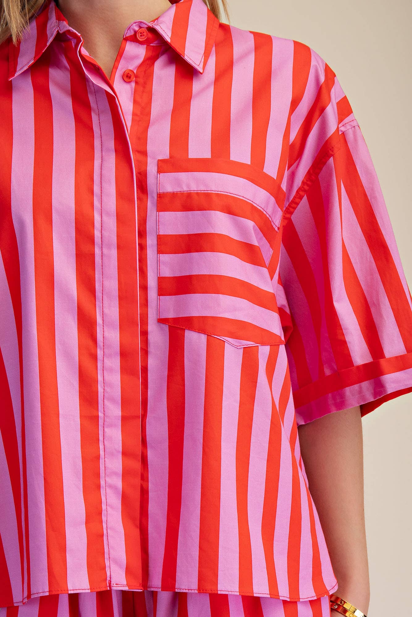 Collar Neck Button Down Shirt