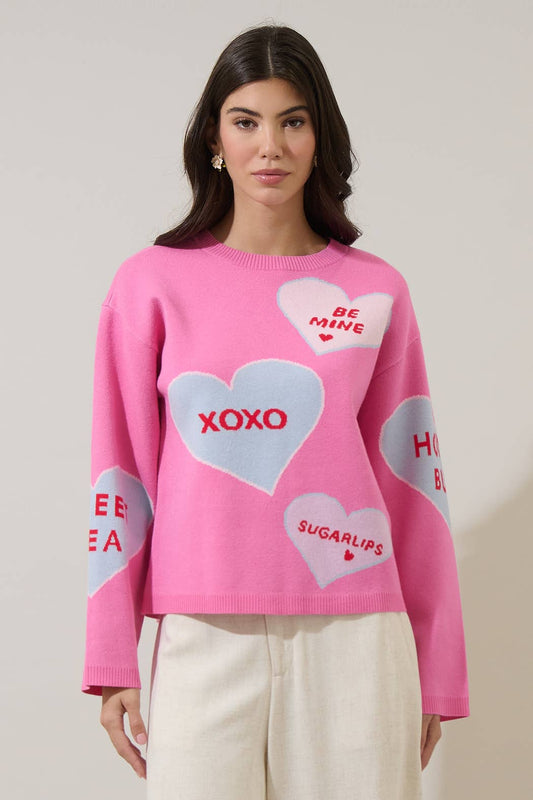 Valeny Candy Heart Sweater
