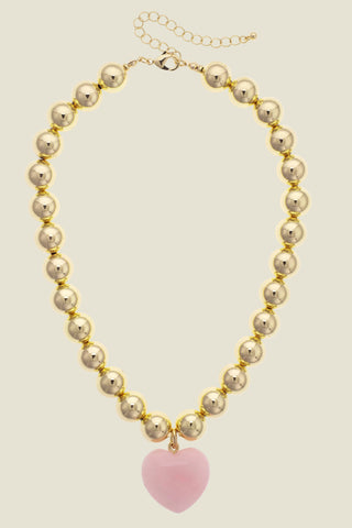 Willow heart bead necklace