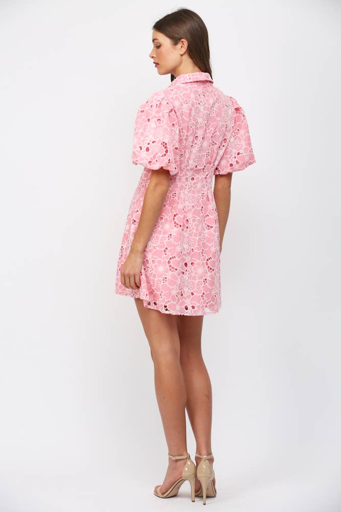 Camille Lace Puff Sleeve Dress