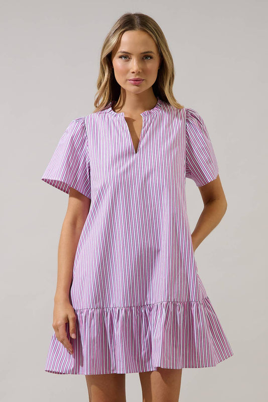 Pink Lemonade Stripe Mini Dress