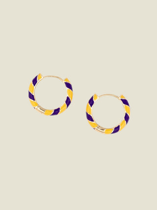 Paisley Earrings | Purple & Gold