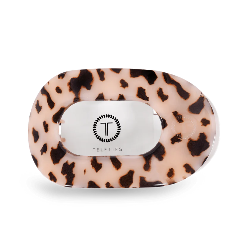 Flat Round Hair Clip - Small - Blond Tortoise