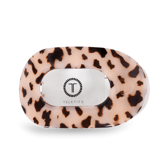 Flat Round Hair Clip - Small - Blond Tortoise