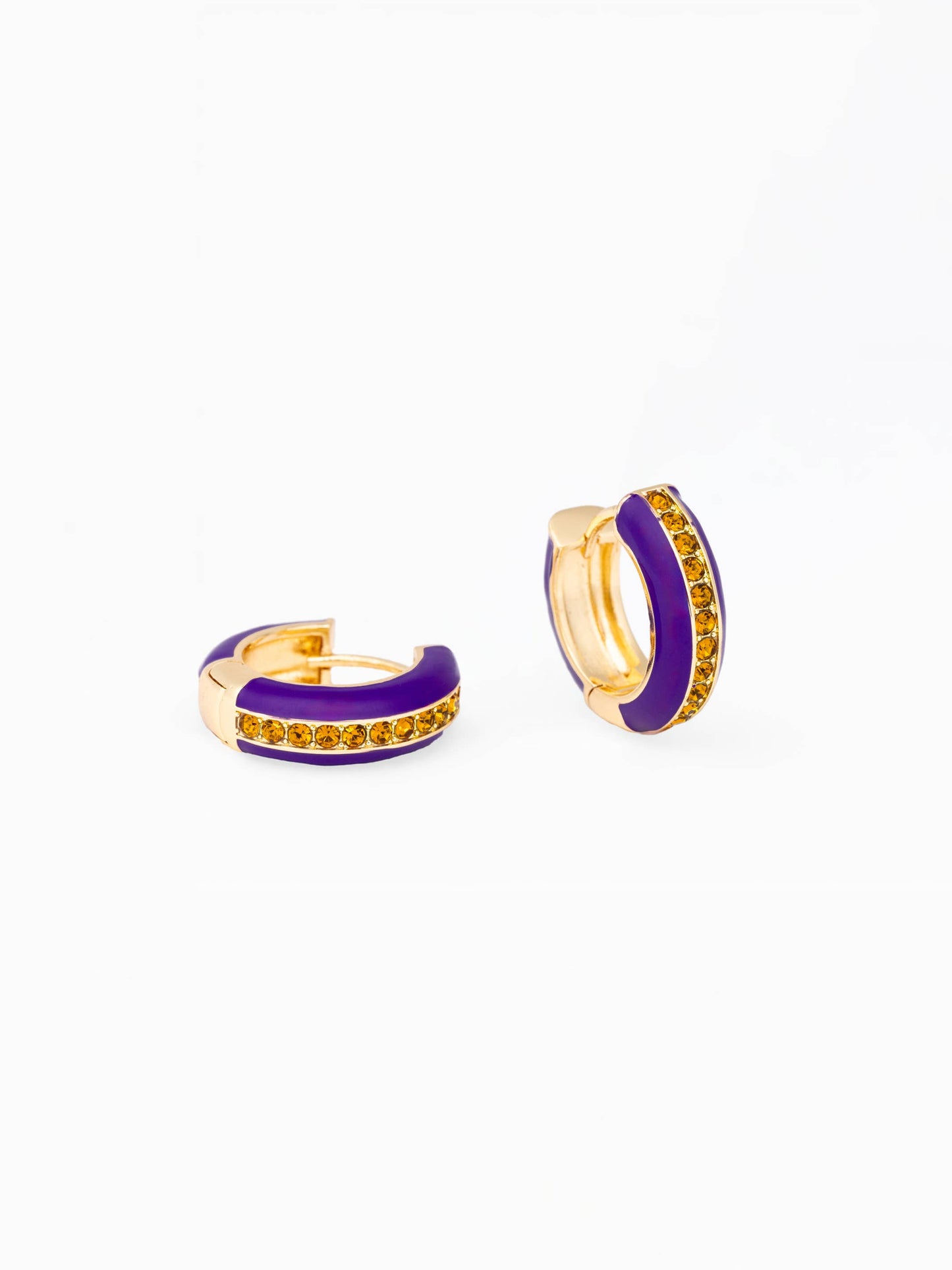 Aviana Earrings | Purple & Gold