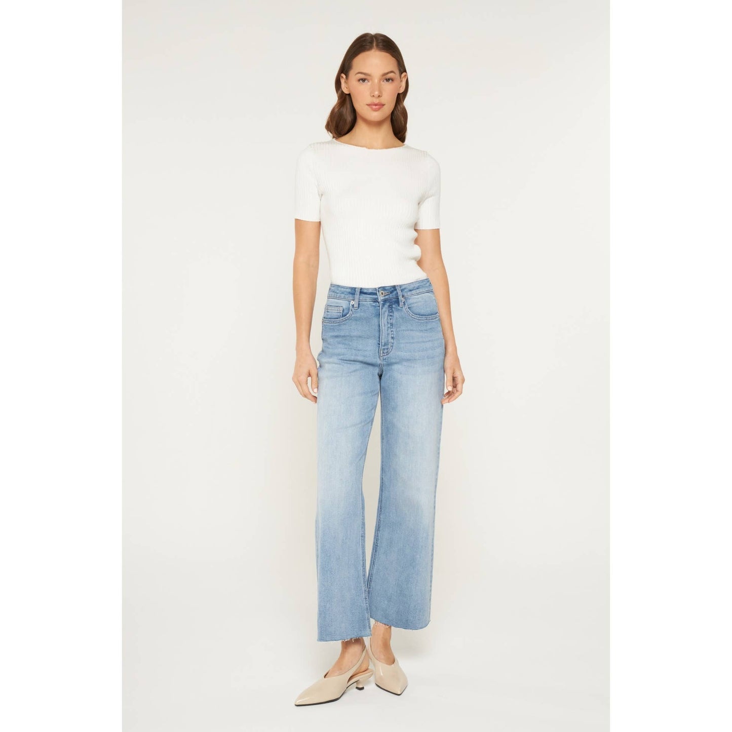 HIGH RISE WIDE RAW HEM