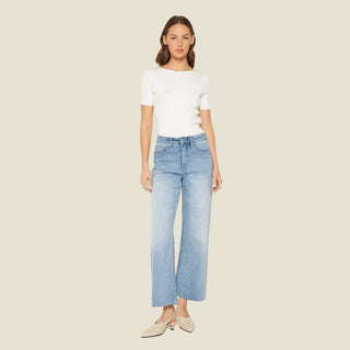 HIGH RISE WIDE RAW HEM