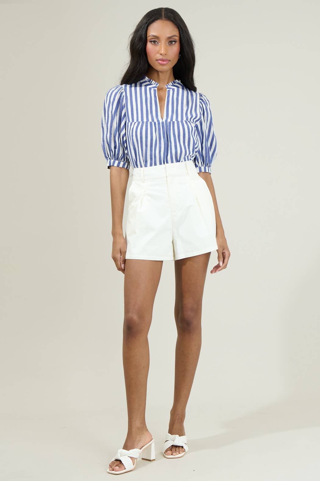 Bennett Stripe Puff Sleeve Top