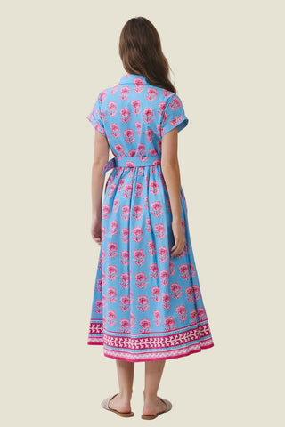 Magnolia Border Floral Midi Dress
