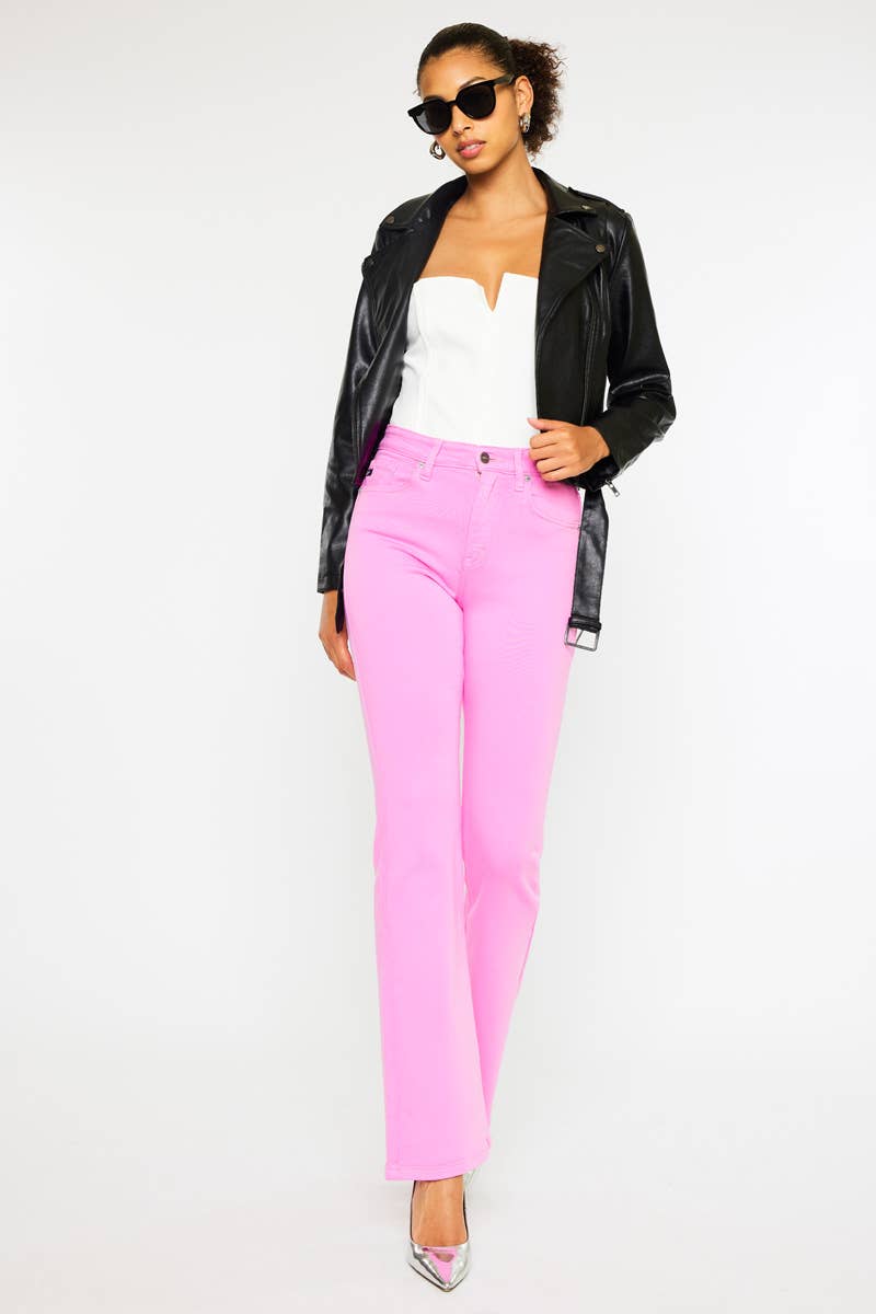 The Pink Aura High-Rise Bootcut Jeans