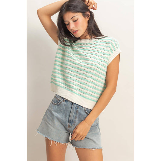 Andy Stripe Sleeveless Top