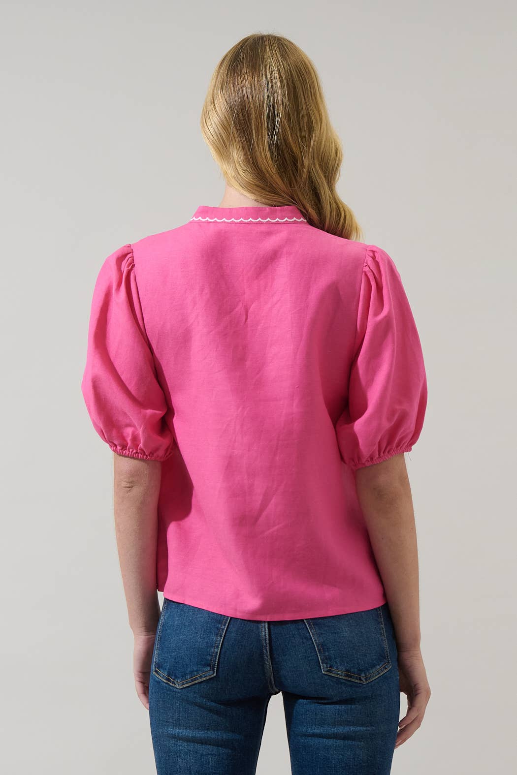 Kenedy Embroidered Puff Sleeve Top