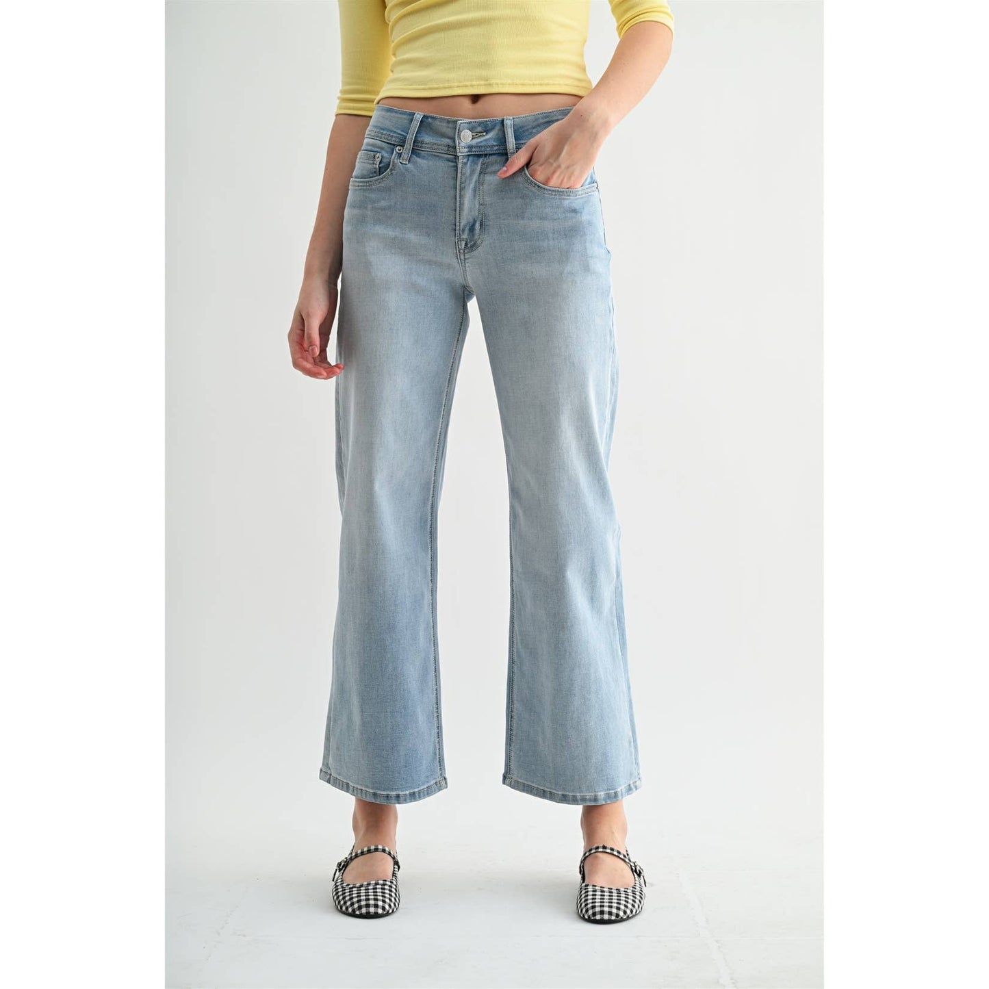 Jane Mid-Rise Wide Leg Jeans