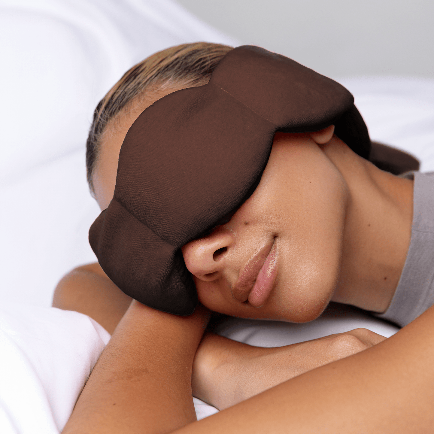 Espresso Weighted Sleep Mask – Weighted Eye Mask for Sleep & Relaxation