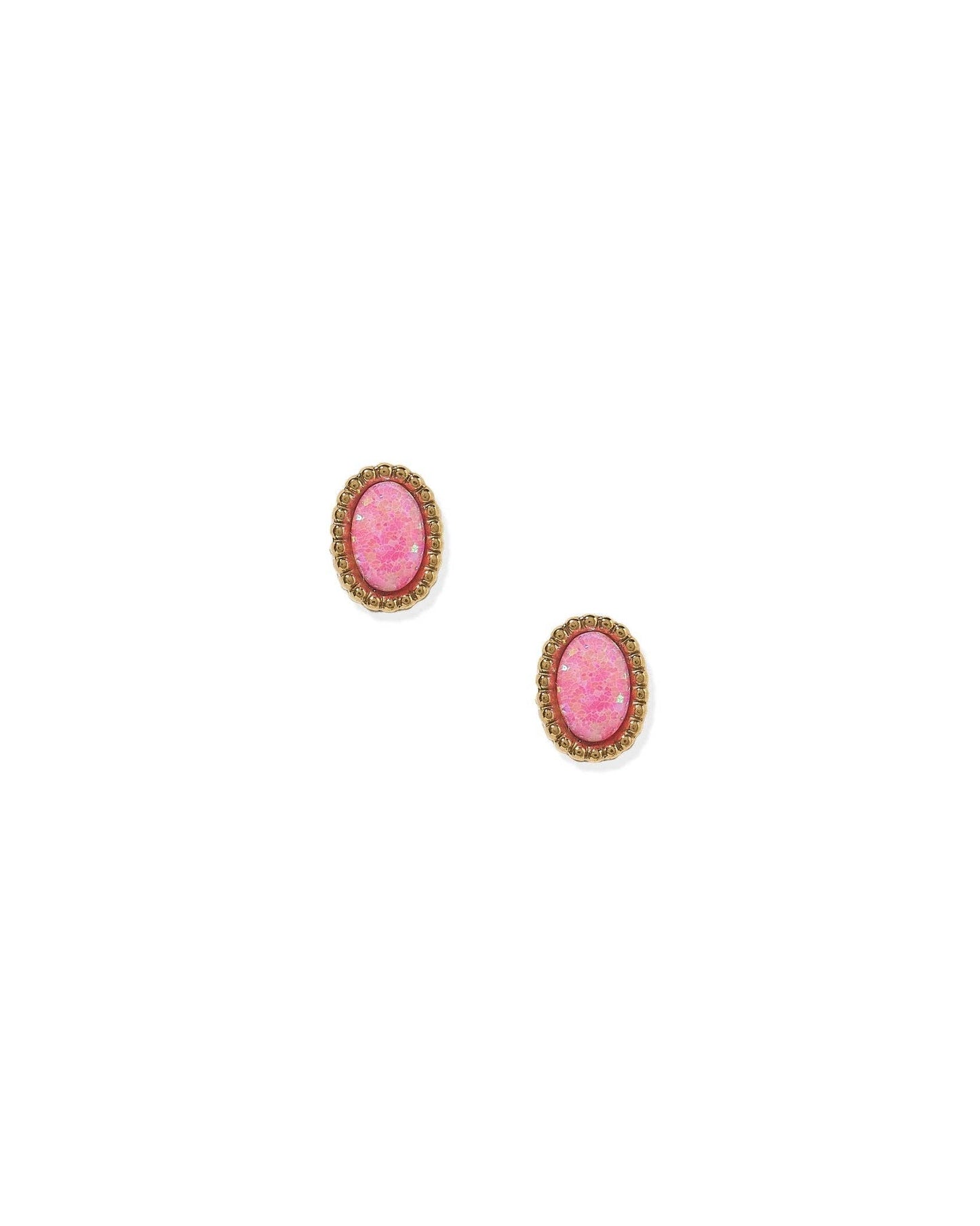Screwback Stud Earrings - Luna Opal Hot Pink