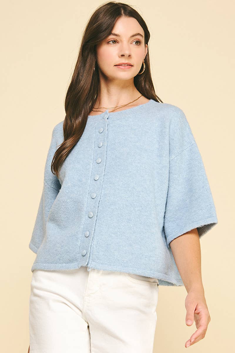 Southern Belle Button Sweater