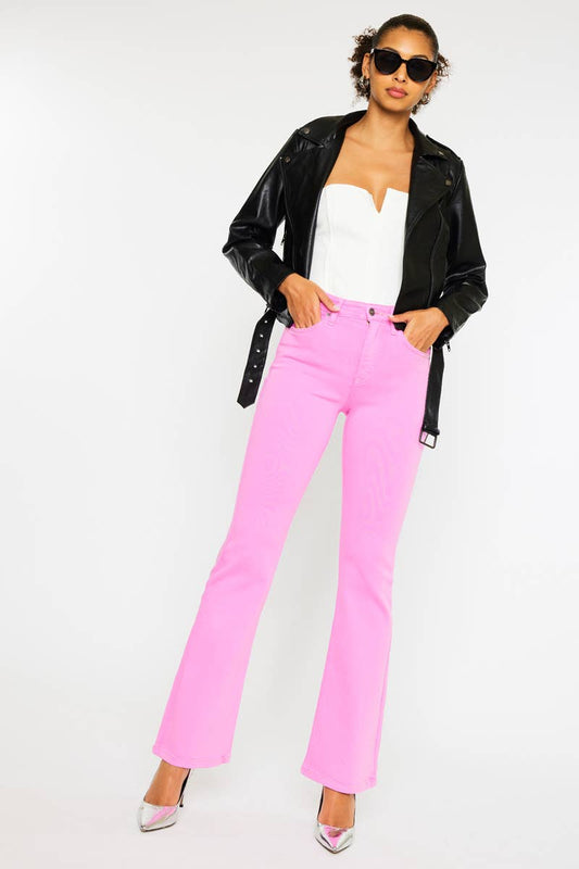 The Pink Aura High-Rise Bootcut Jeans