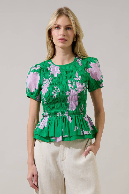 Lennox Garden Smocked Top