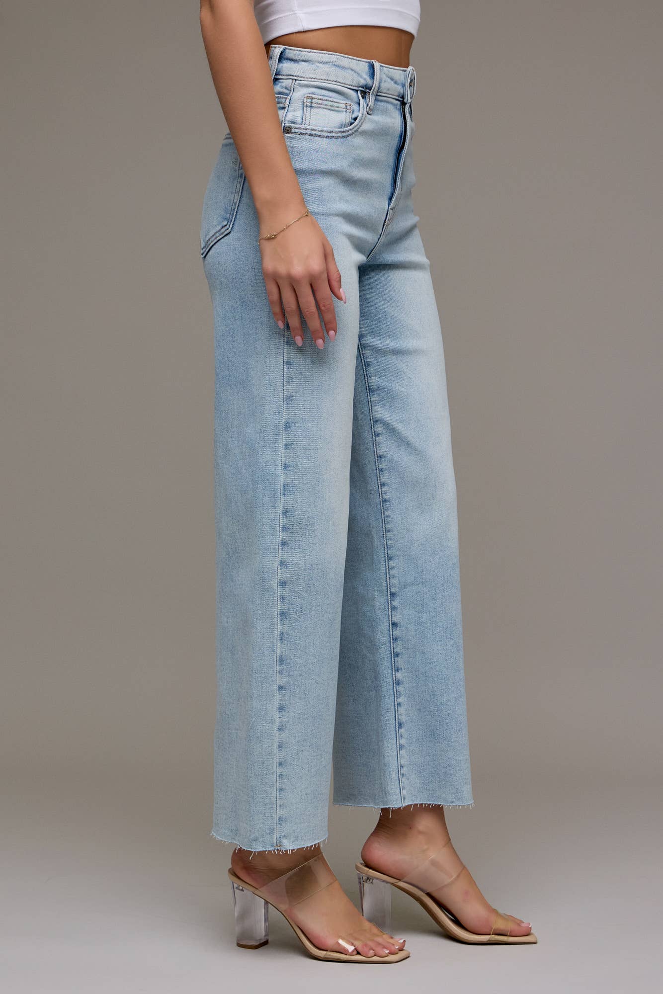 The Sutton Light Wash Wide Leg Jean