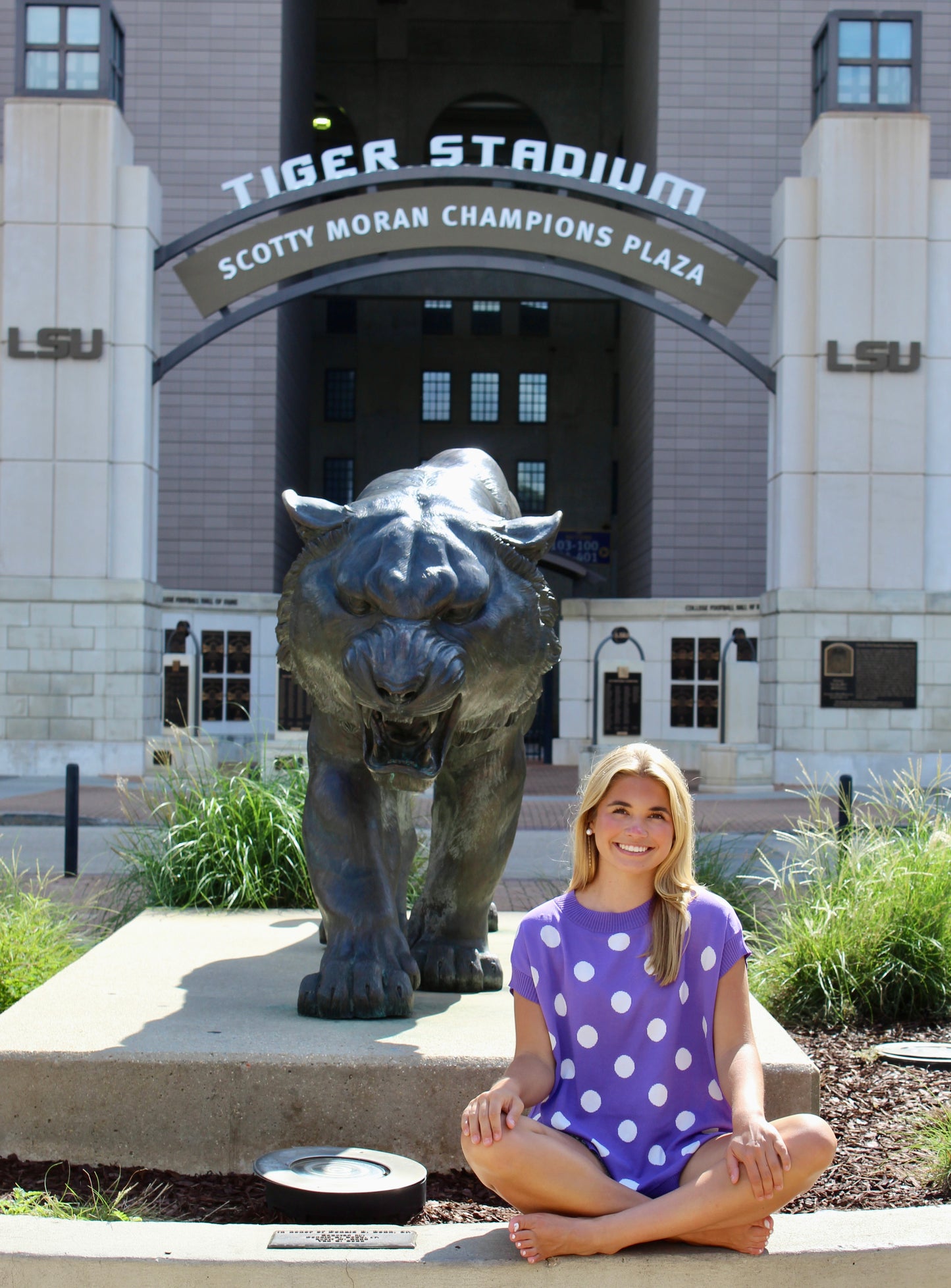Gameday Polka Dot Sleeveless Knit Top