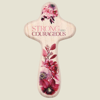 Handheld Cross - Strong and Courageous
