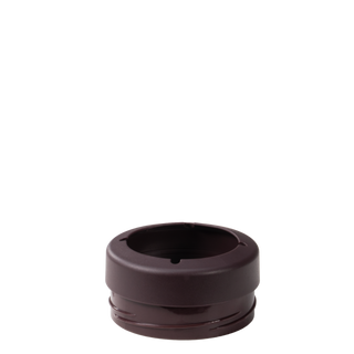 Brown rubber gasket on a white background