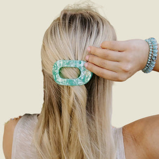 Flat Round Hair Clip | Small | Spring Splash