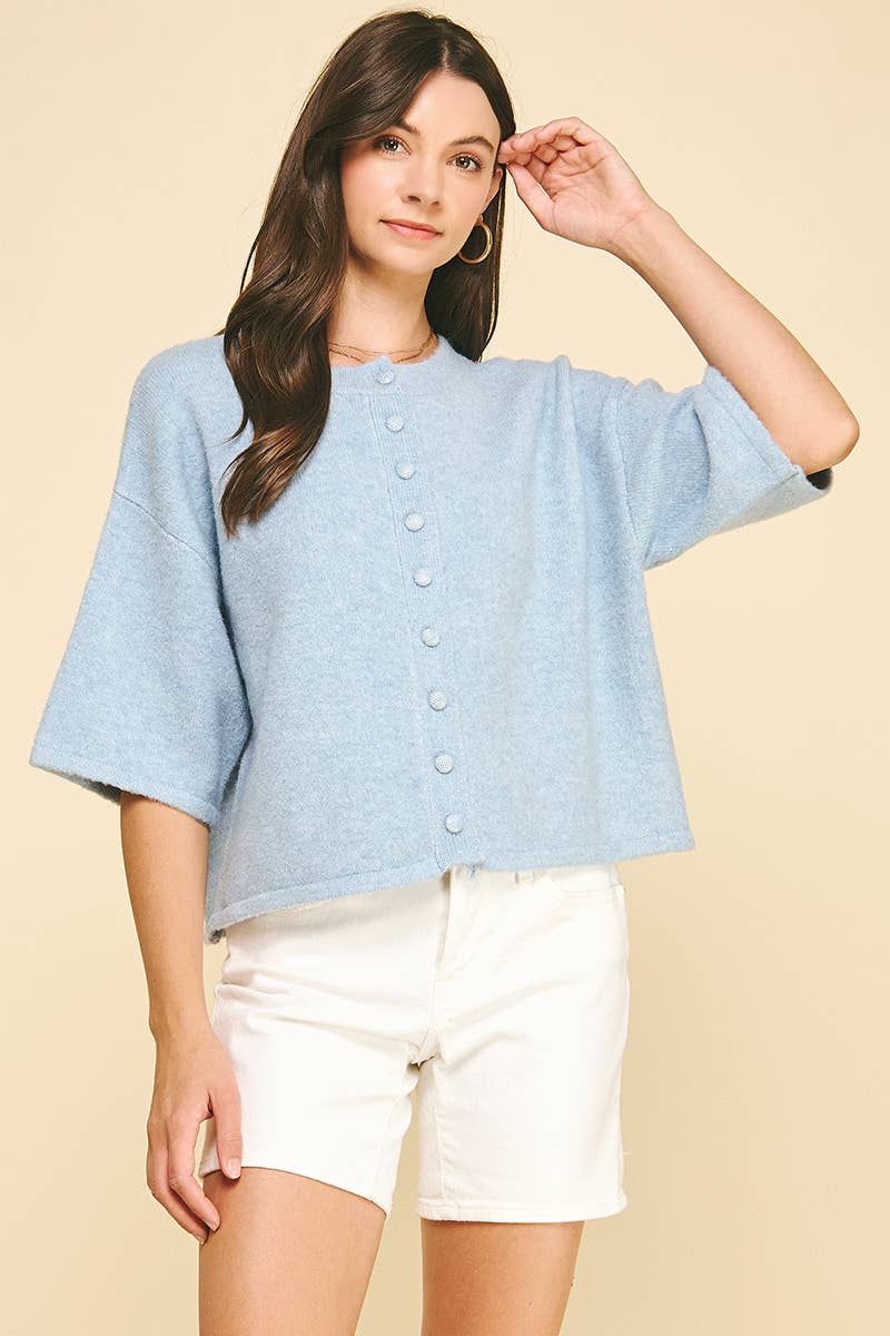 Southern Belle Button Sweater
