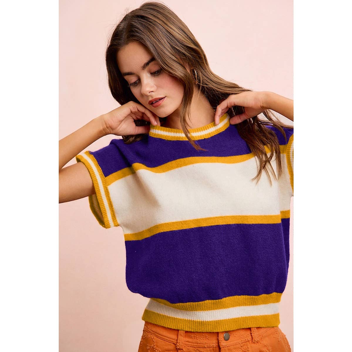 Caroline Colorblock Gameday Knit Top