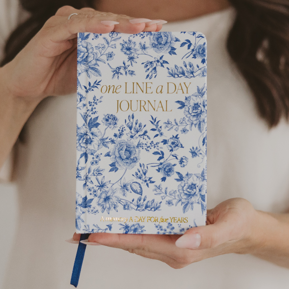 Blue Delft One Line a Day Journal