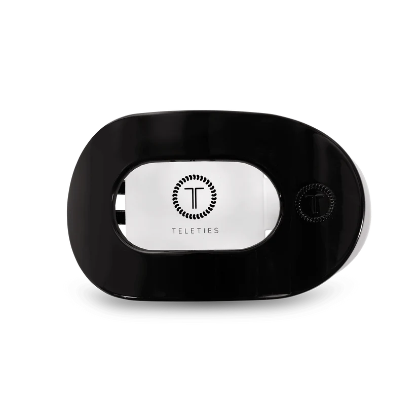 Flat Round Hair Clip - Large - Jet Black