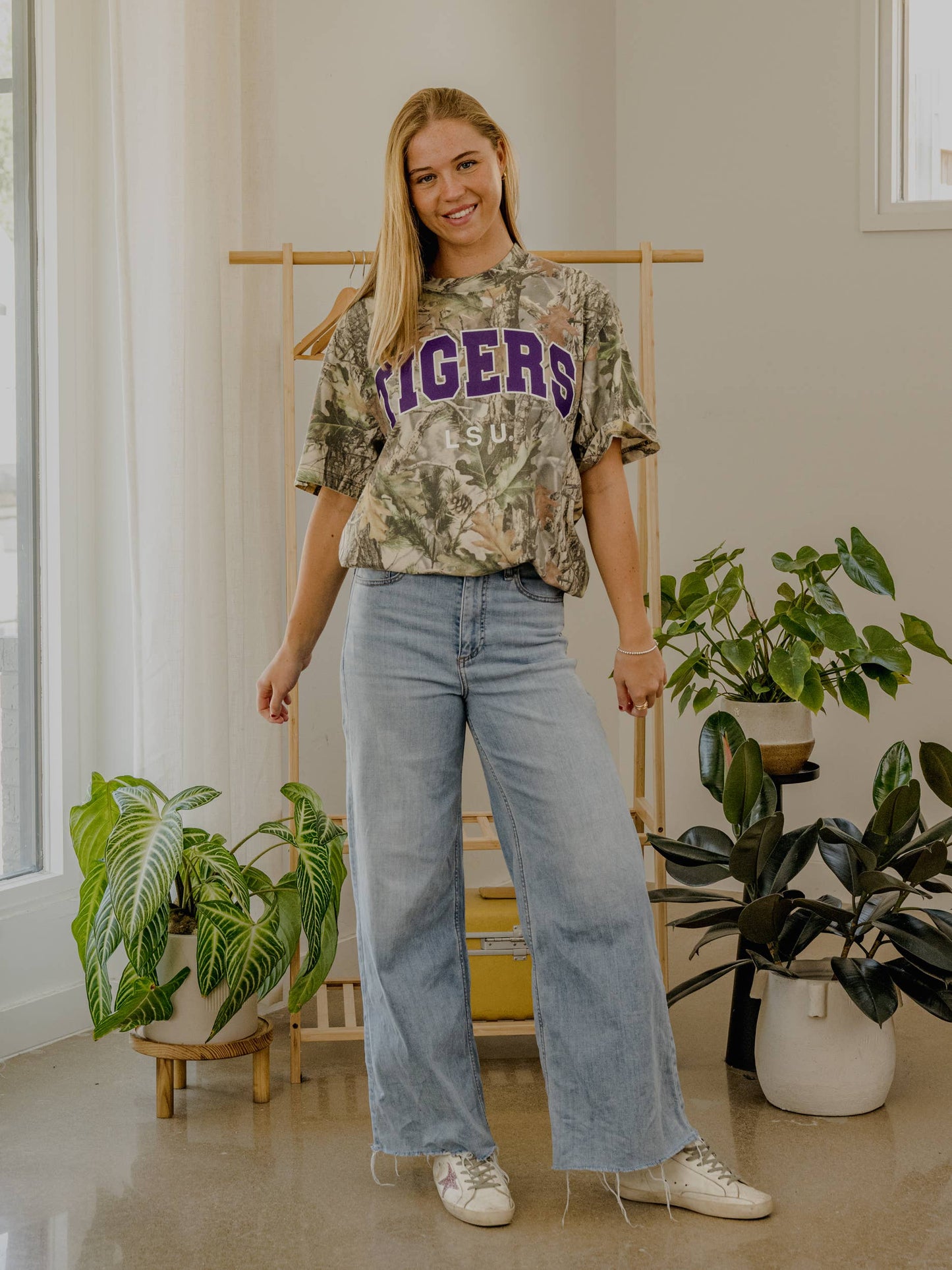 LSU Tigers Oversized Camo Graphic Tee