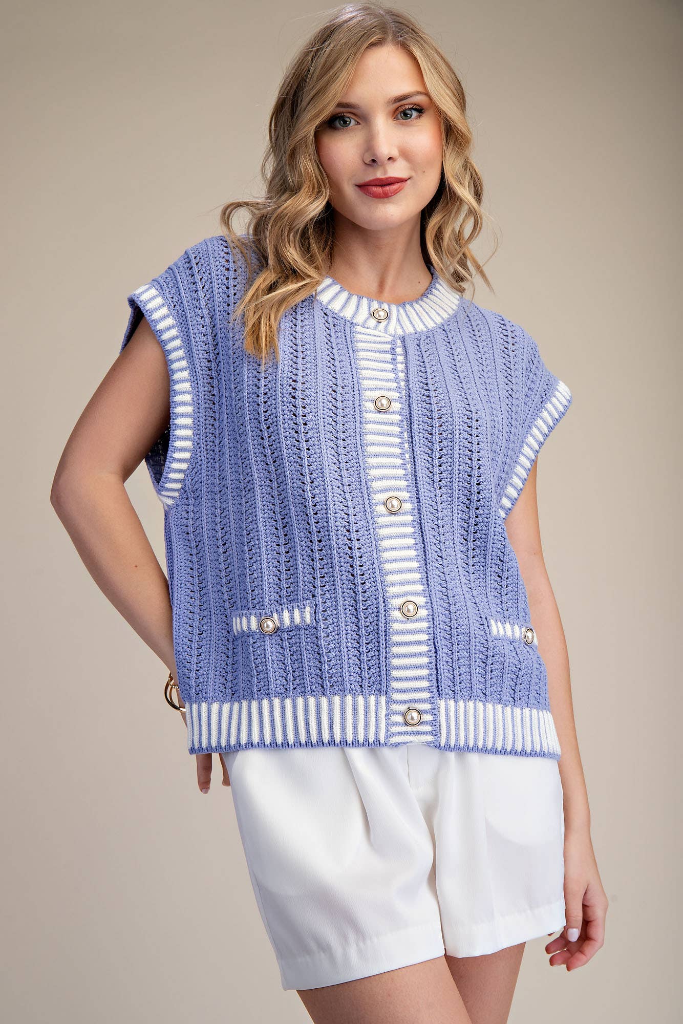 Winnie Stripe Sweater Vest