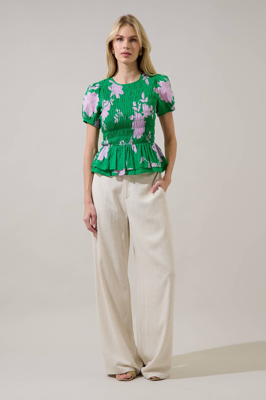 Lennox Garden Smocked Top