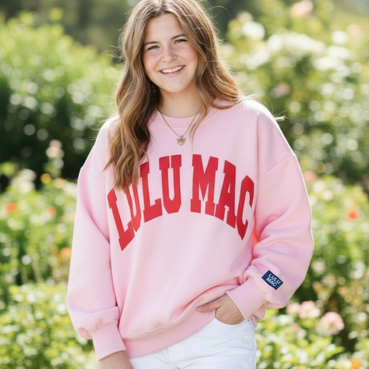 Lulu Mac Sweatshirt Light Pink/Red- Puff