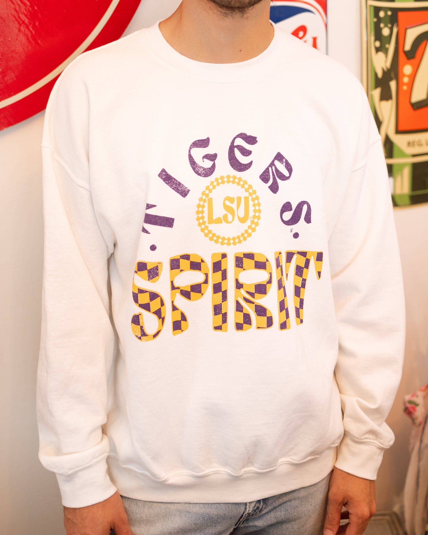 LSU Tigers Spirit Thrifted Sweatshirt