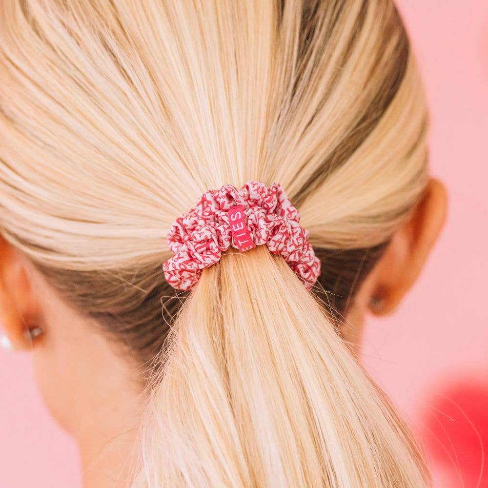 Silk Hair Scrunchies | Small | Pink Ribbon Power