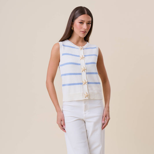 Marina Starfish Button Knit Vest