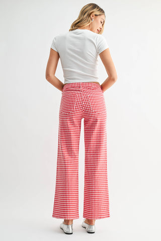 Sophie Gingham Straight Leg Pants