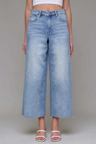 Palmer Light Wash Cropped Wide Leg Jeans