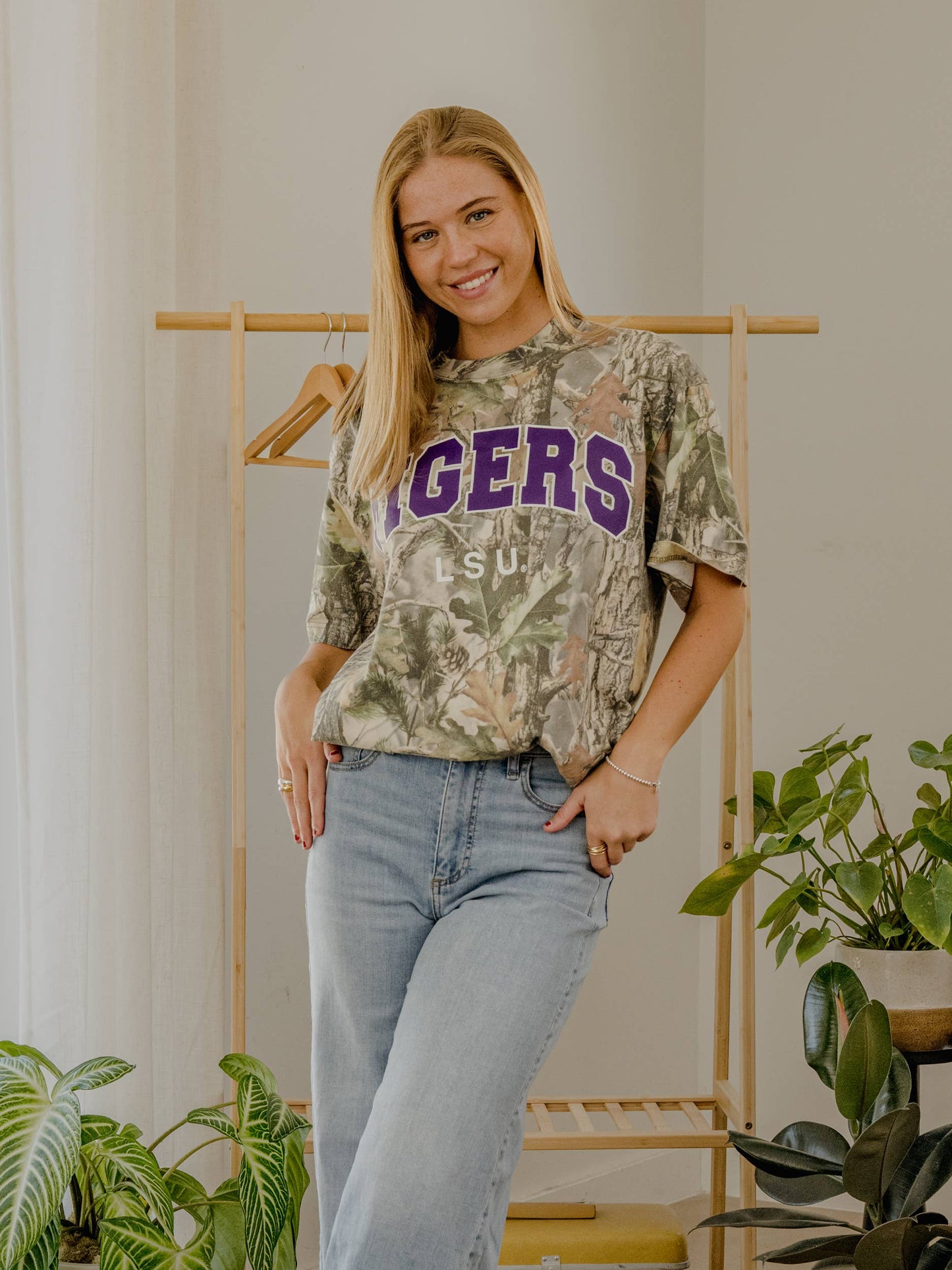 LSU Tigers Oversized Camo Graphic Tee