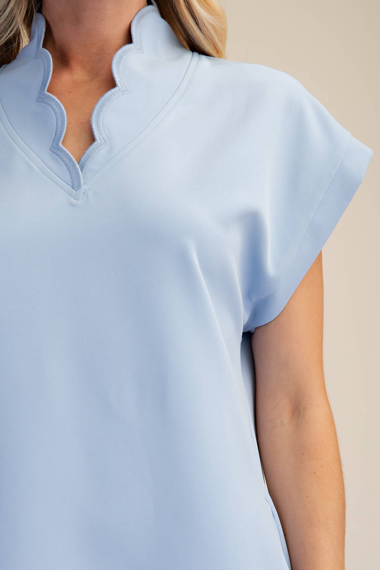 The Scalloped Grace Mini Dress