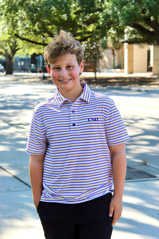 LSU Classic Stripe Polo