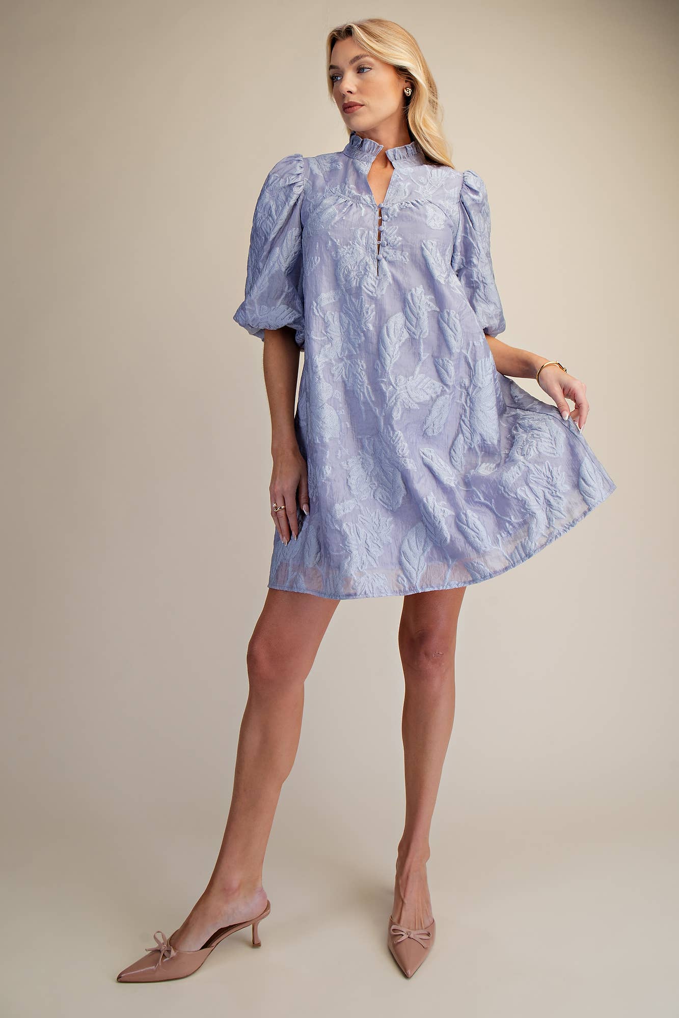 The Lila Ruffled Neck Dress