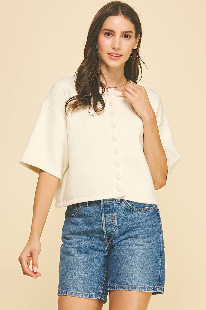 Southern Belle Button Sweater
