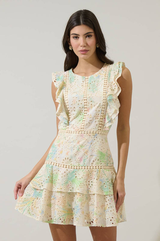 Tiarra Eyelet Rayana Ruffle Dress