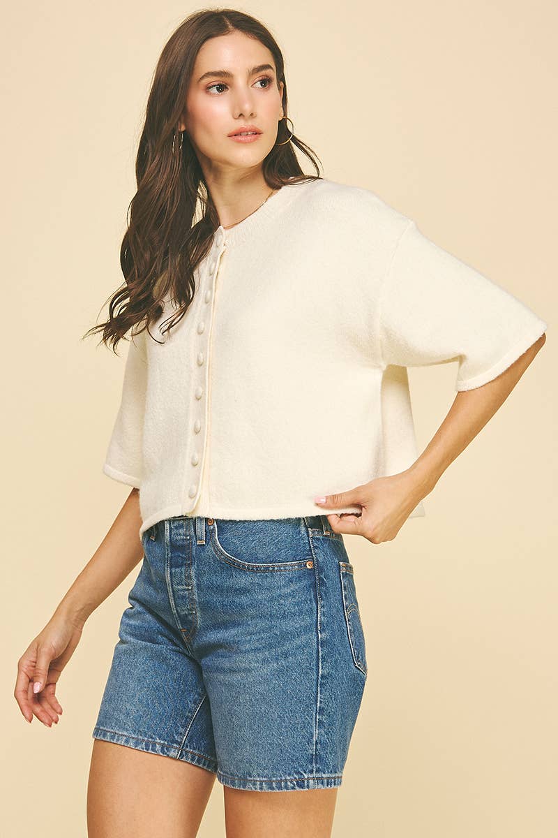 Southern Belle Button Sweater