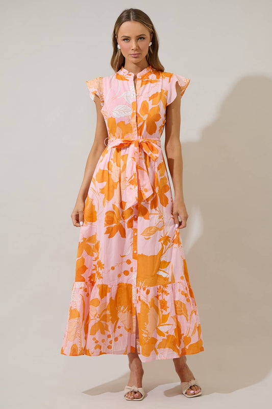 Harlow Sunset Bloom Midi Dress