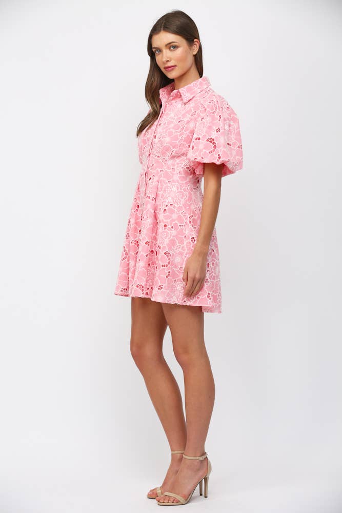 Camille Lace Puff Sleeve Dress