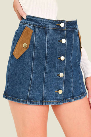 The Uptown Denim Skort